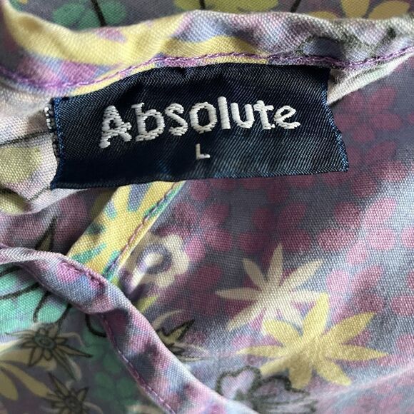 Women’s purple floral scrub top - Picture 4 of 4